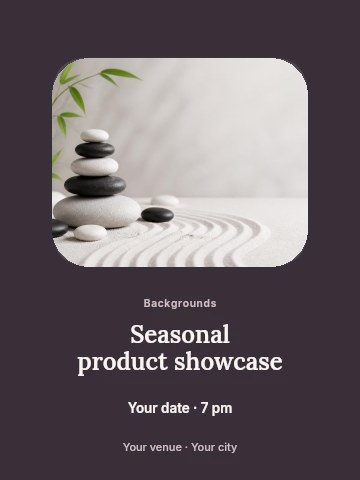 Seasonal product showcase invitation template