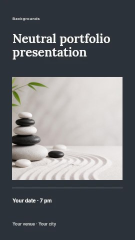 Neutral portfolio presentation instagram story template