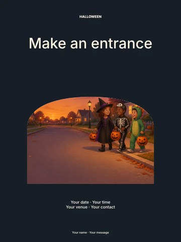 Costume parade photo layout poster template