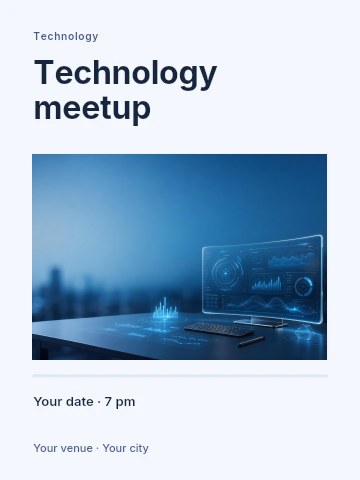 Technology Poster · Picture window poster template