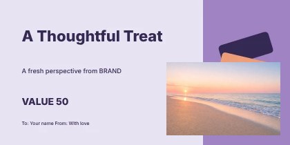 A Thoughtful Treat · Orbit gift voucher template
