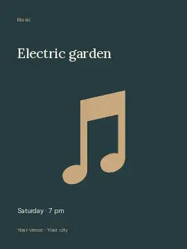 Electric Garden · Botanical poster template