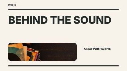 BEHIND THE SOUND · Minimal youtube thumbnail template