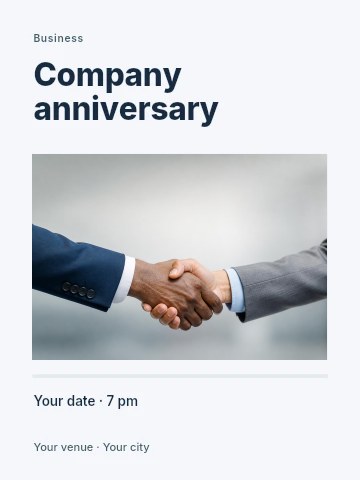 Company anniversary invitation template