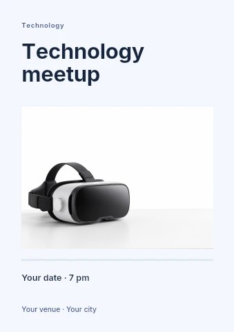 Technology meetup flyer template