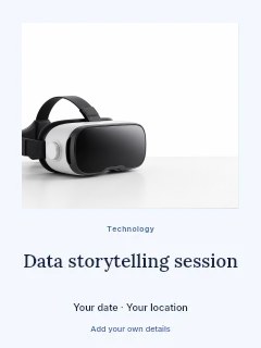 Data storytelling session · Quiet photo gallery