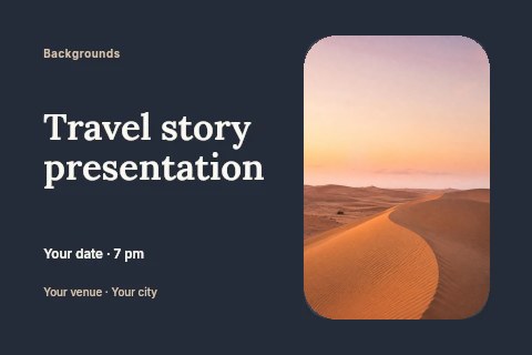 Travel story presentation postcard template postcard template