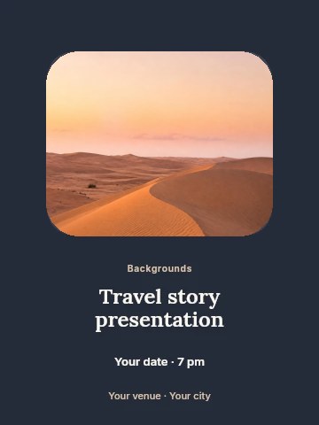 Travel story presentation poster template poster template