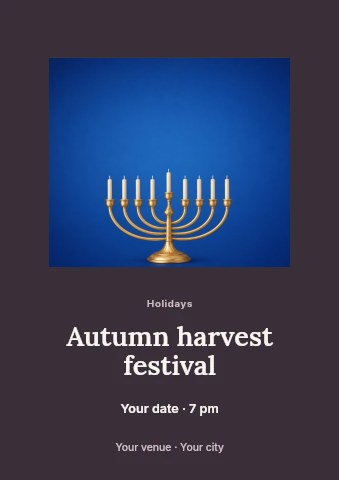 Autumn harvest festival flyer template