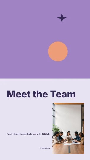 Meet the Team · Duotone 2 instagram story template