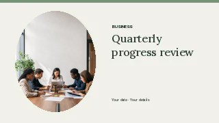 Quarterly progress review · Architectural grid youtube thumbnail template