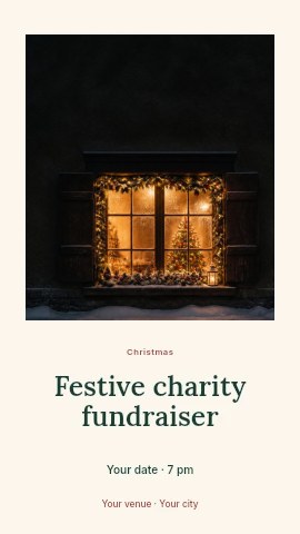Festive charity fundraiser instagram story template