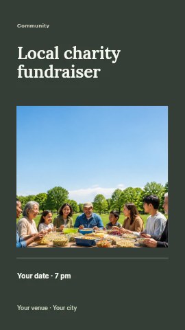 Local charity fundraiser instagram story template