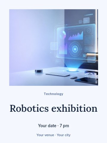 Robotics exhibition invitation template