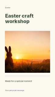 Easter craft workshop instagram story template · Title & photograph