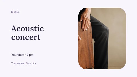 Acoustic concert banner template