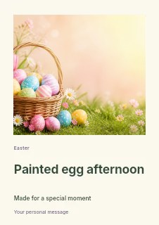 Painted egg afternoon flyer template · Gallery editorial