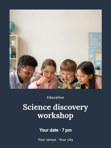 Science discovery workshop invitation template