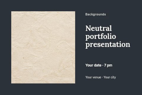 Neutral portfolio presentation postcard template postcard template