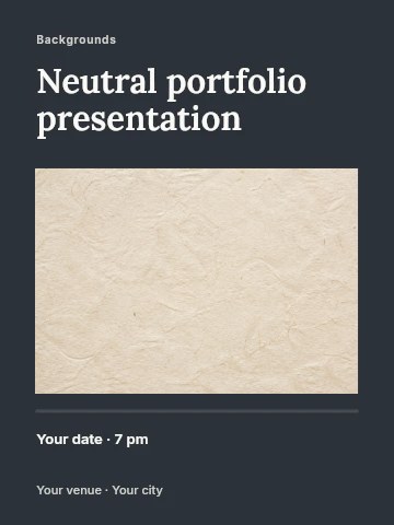 Neutral portfolio presentation poster template poster template