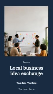 Local business idea exchange instagram story template · Quiet photo gallery