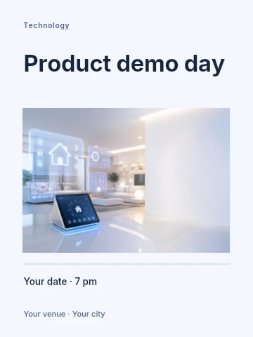 Product demo day invitation template