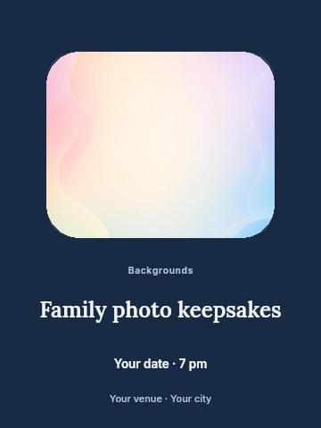 Family photo keepsakes invitation template