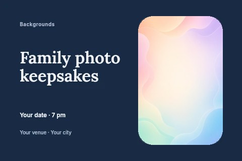 Family photo keepsakes postcard template