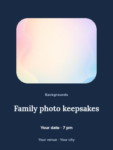 Family photo keepsakes poster template