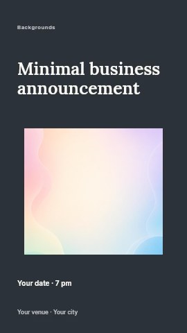 Minimal business announcement instagram story template