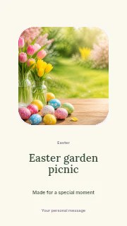 Easter garden picnic instagram story template · Picture window