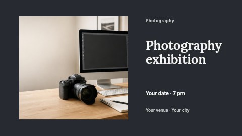 Photography exhibition banner template banner template