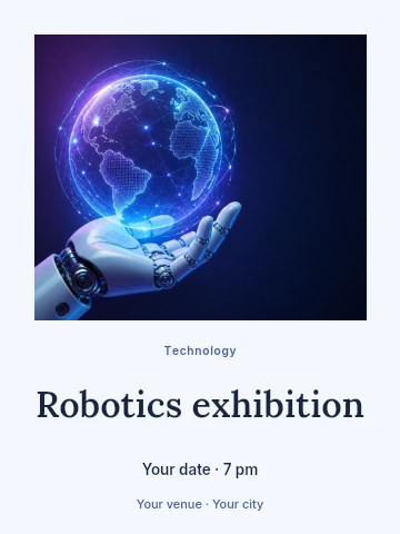 Robotics exhibition invitation template invitation template