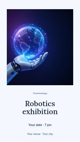 Robotics exhibition instagram story template instagram story template