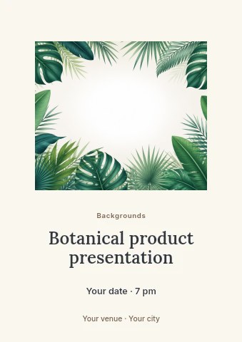 Botanical product presentation flyer template
