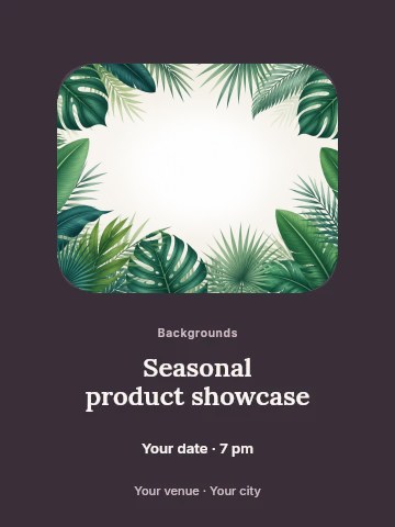 Seasonal product showcase poster template poster template
