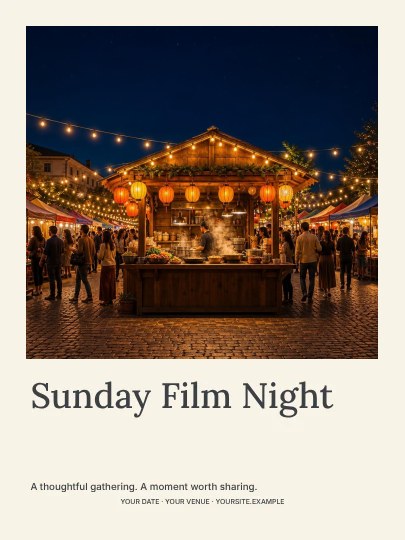 Sunday Film Night · Studio poster template