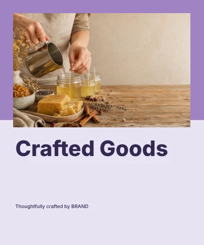 Crafted Goods · Duotone label template