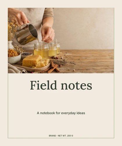 Field notes · Editorial label template