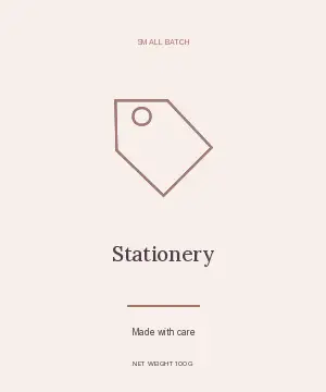 Field notes · Elegant label template