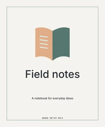 Field notes · Minimal label template