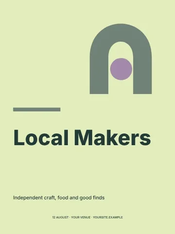 Local Makers · Geometric poster template