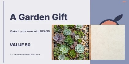 A Garden Gift · Classic gift voucher template