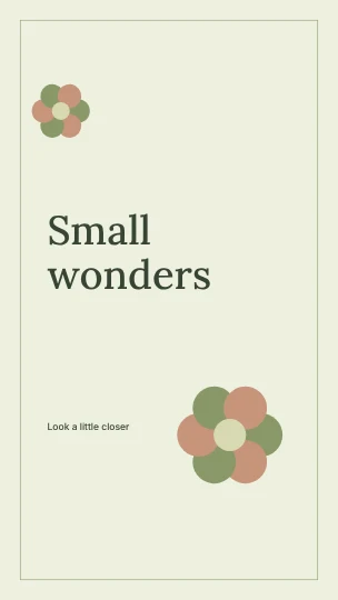 Small wonders · Botanical phone wallpaper template