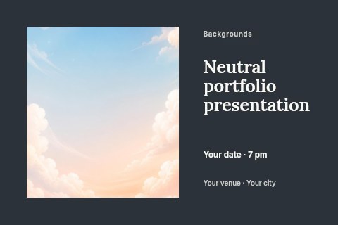 Neutral portfolio presentation postcard template