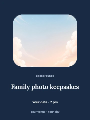 Family photo keepsakes poster template