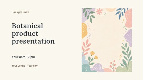 Botanical product presentation banner template