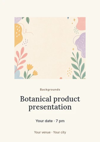 Botanical product presentation flyer template