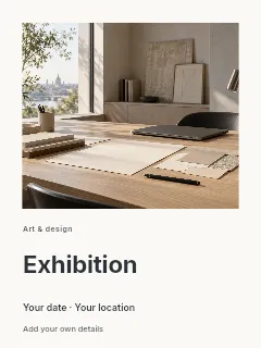Quiet Forms · Monochrome poster template