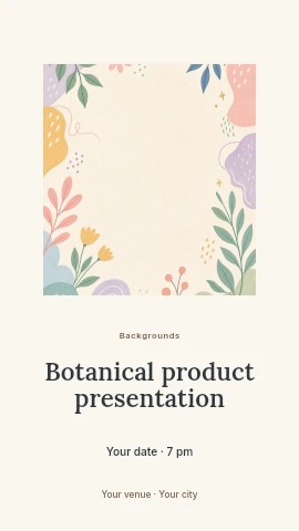 Botanical product presentation instagram story template